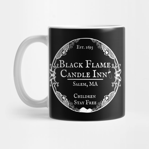 Sanderson Sisters Halloween Black Flame Candle Inn Bed Breakfast Tee Hocus Pocus Funny Fall Casual by MalibuSun